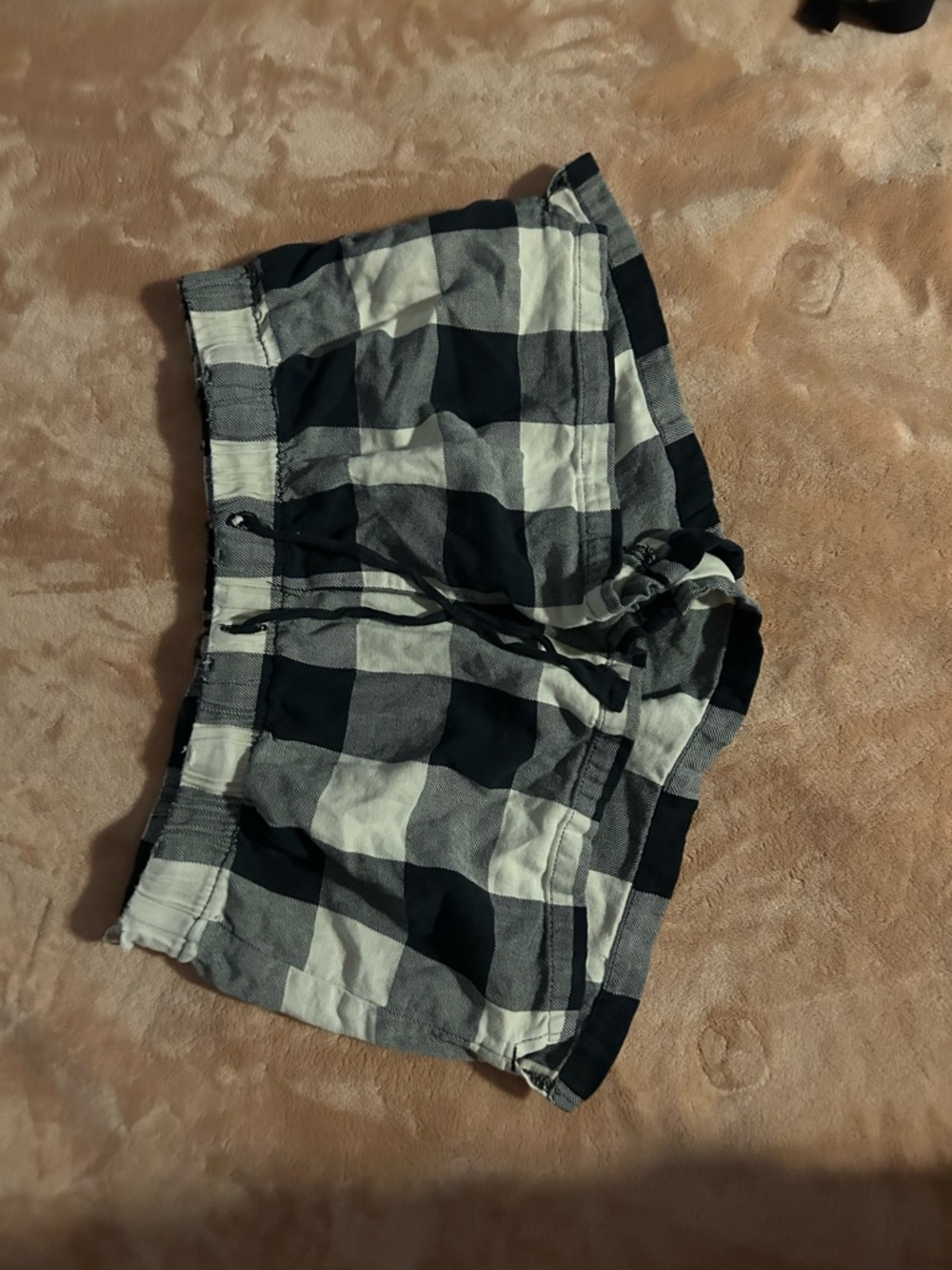 Old Navy Black and White Plaid Shorts